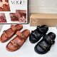 ZA Summer New Product 2024 One-line Back Empty Women's Shoes Black Buckle Breathable Round Toe Fashion Flats Sandals