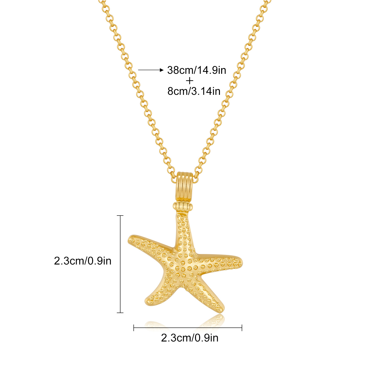 cross-border-explosions-holiday-style-starfish-pendant-necklace-sea-series-star-necklace-sea-wave-clavicle-chain-starfish-necklace