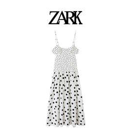 ZARK 欧美新款时尚波点吊带迷笛连衣裙 跨境外贸女装批发 3152359