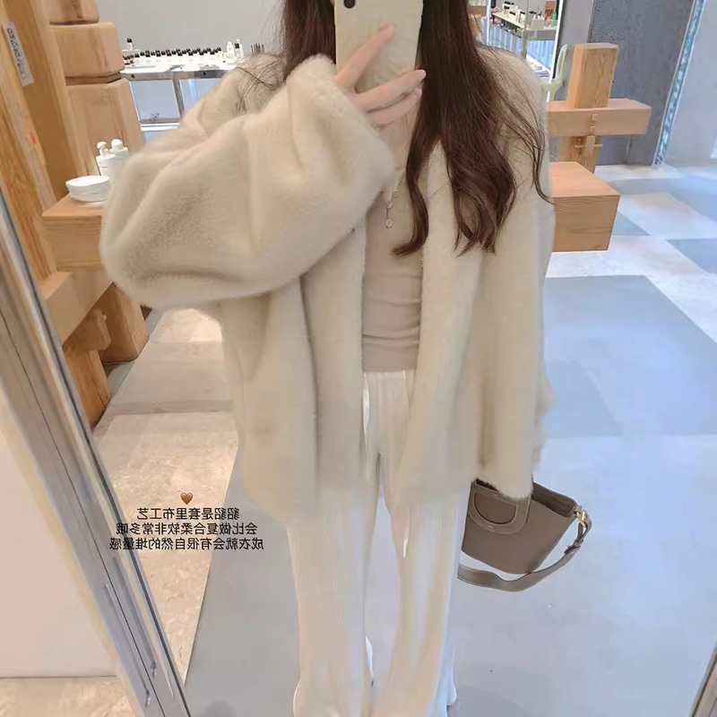 Easy fur coat ~ gradual hair needle environmental protection mink mink women autumn and winter temperament fur fur coat long