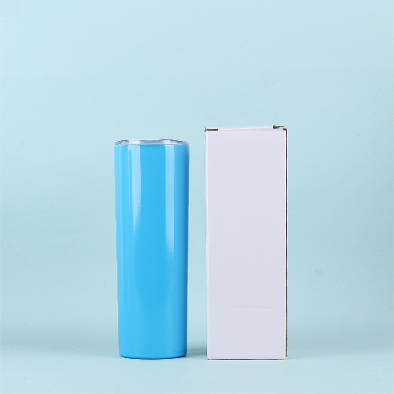 20oz taza de vacío portátil taza recta adelgazante taza de acero inoxidable taza recta taza de coche 600ml