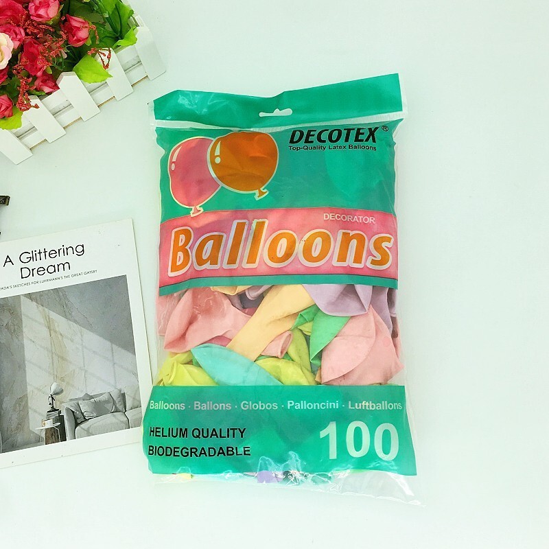 Kaiyue 12inch Thickened 3.2g Round Macaron Color Latex Balloons for Birthday Party, Wedding, and Qixi Festival Decoration