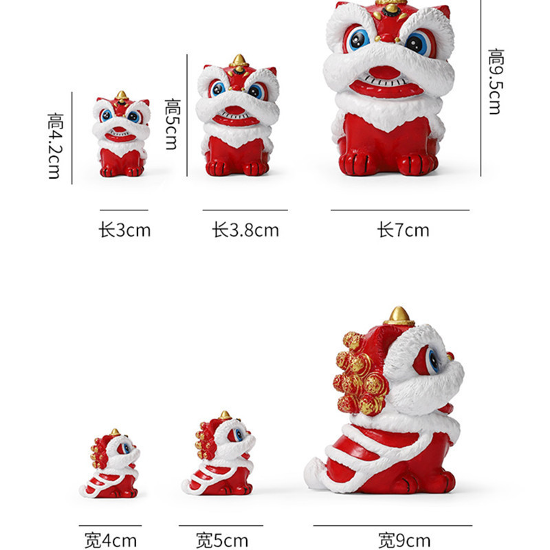 National style red festive lion dance ornaments to send customers to foreigners high-level sense handicraft gift creative birthday gift