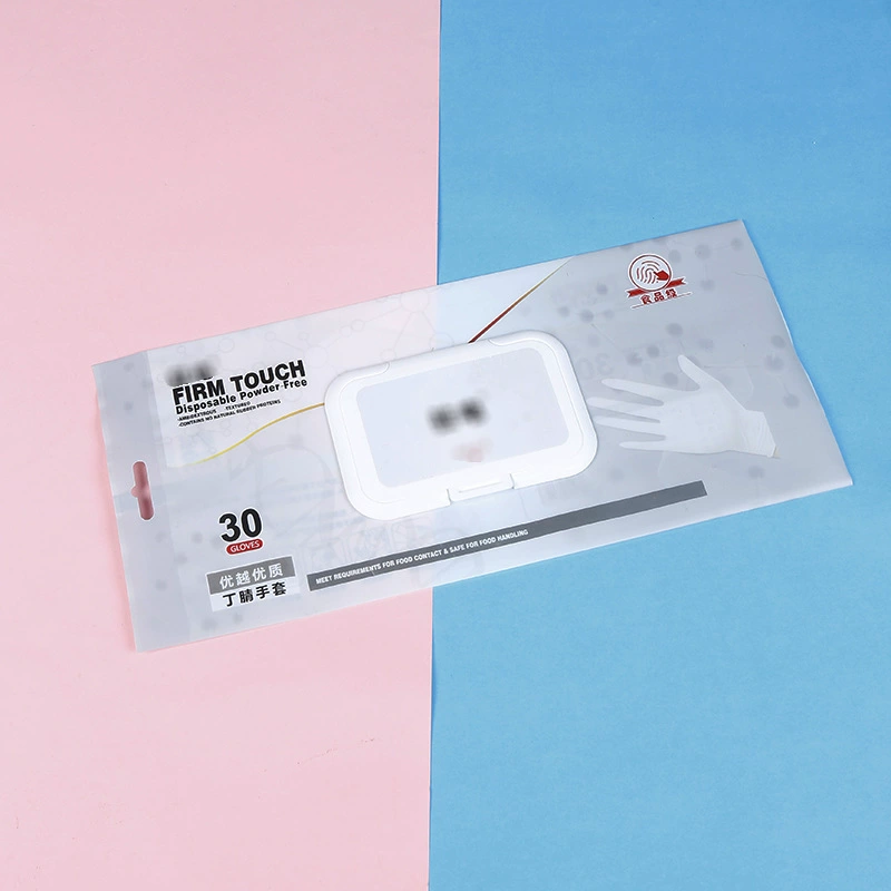 Оптовые откидные выдвижные одноразовые перчатки герметичный пакет нитриловые перчатки влажное полотенце гигиенические салфетки упаковочный пакет с логотипом