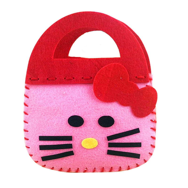 Felt Non-Woven Craft Bag Kit, DIY Handmade Purse Materials, 15×19 cm, Kids Craft Set