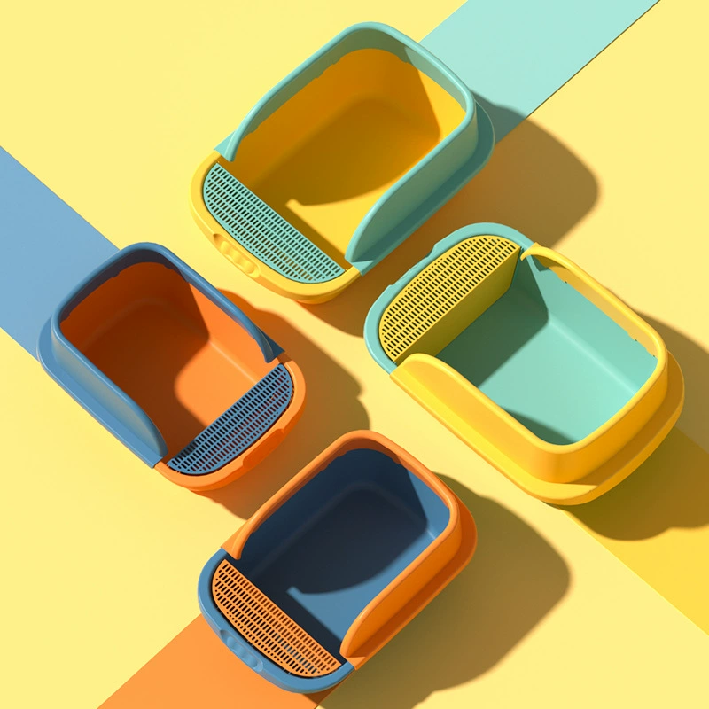 Обработка на заказ Полузакрытый ящик для кошачьего туалета с защитой от брызг кошачий Туалет кошачьи принадлежности для домашних животных производители источников