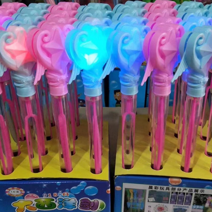 Bubble water hair light bubble stick toy ground stalls source night…