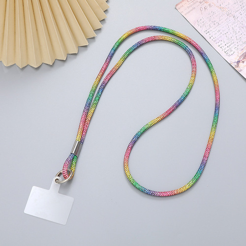 Yi Lian's new 6mm rhinestone crossbody chain mobile phone case lanyard high-end flash diamond chain anti-lost and anti-fall mobile phone chain