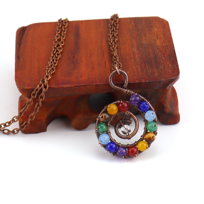 Retro Geometric Agate Plating Crystal Necklace 1 Piece