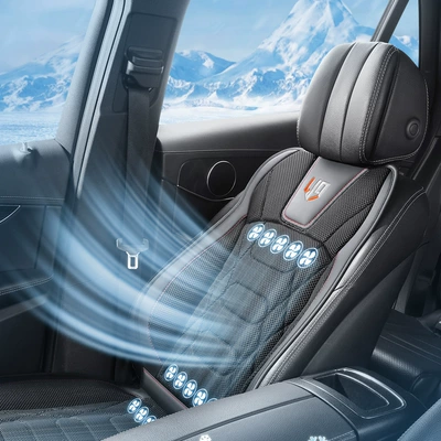 Avtomobil fenli masaj yastığı 12V, yay ventilyasiyalı sərin oturacaq yastığı
