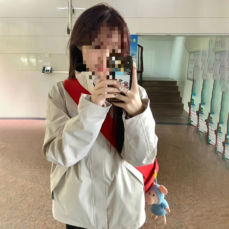 Apricot Functional Mountain Outdoor Mountaineering Jacket Women's Spring & Fall Loose Waterproof and Windproof Jacket