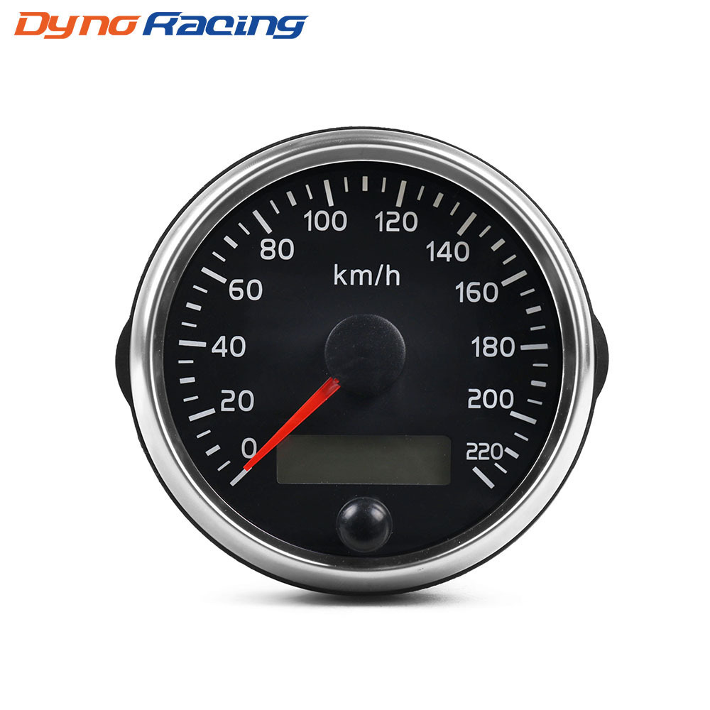 Car Modification 85MM Speedometer Odometer Dual-in-One LCD Instrument Car Speedometer 220km/h