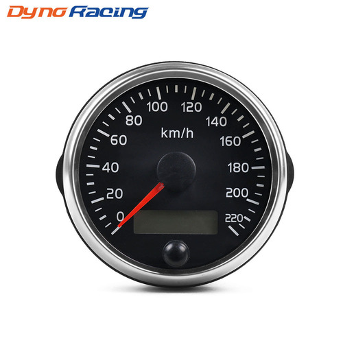 Car Modification 85MM Speedometer Odometer Dual-in-One LCD Instrument Car Speedometer 220km/h