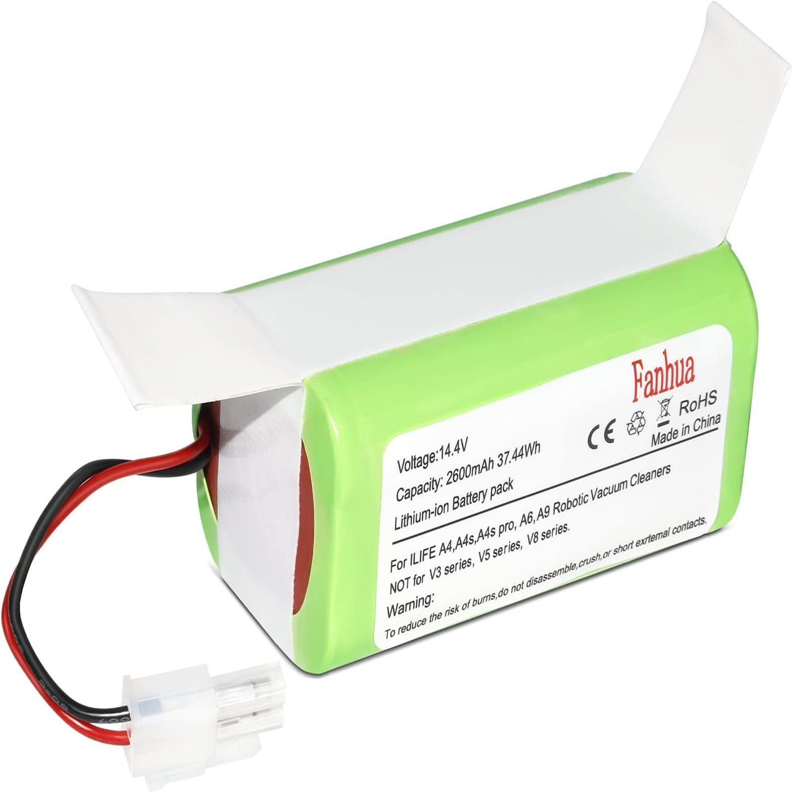 替换电池适用于ILIFE A4 A4s pro、A6 A7 A8 A9 智意机器人吸尘器