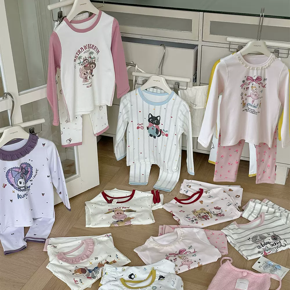 儿童秋衣套装纯棉A类秋衣秋裤宝宝保暖睡衣睡裤两件套女童家居服