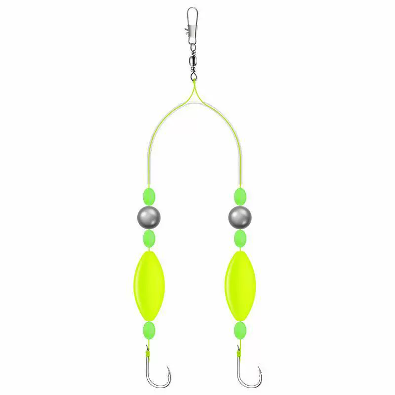 梦达 Anti-bottom fishing line double hook line set buoyancy set flip board European carp fishing water monster fishing set cage hand rod sea rod
