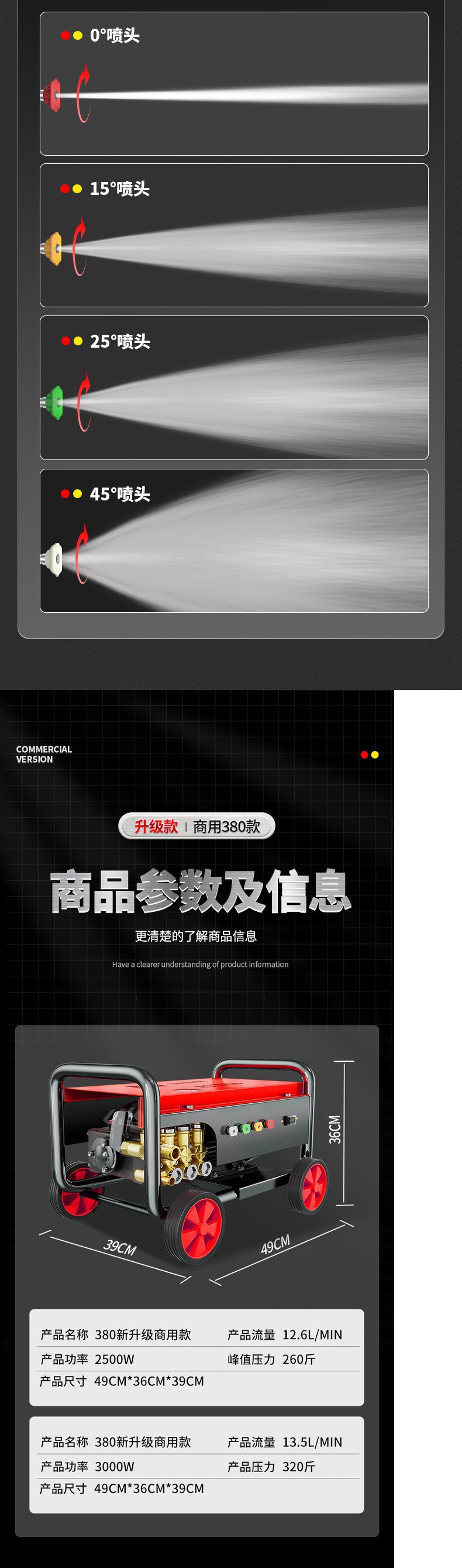 Ultra-High Pressure Car Washing Machine, Commercial Industrial 220V High-Power Car Wash Shop Automatic Cleaning Machine, High-Pressure Car Washing