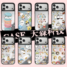 CASET联名马卡龙猫咪适用苹果iPhone17ProMax手机壳16Pro潮牌镜面