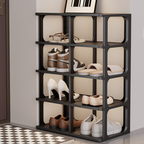 Simple household plastic shoe rack multi-layer space-saving rental dormitory door simple multi-functional shoe storage cabinet