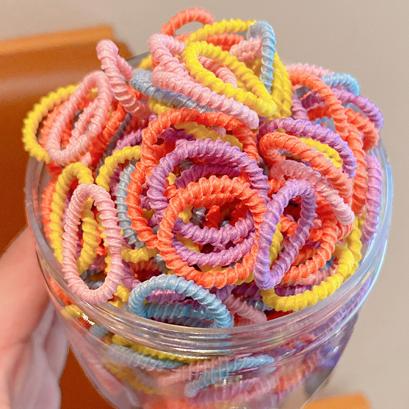 Banda de goma para niños no daña cabello de niña bebé elástico pulgar anillo para el cabello de bebé cuerda de la cabeza banda de goma adornamiento para el cabello