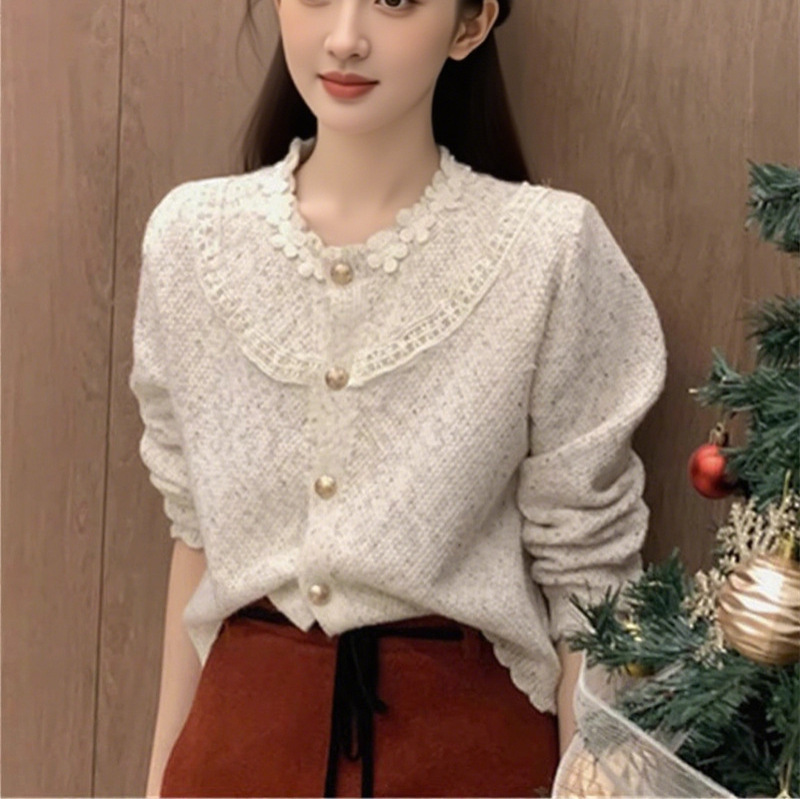Fashionable and Elegant Snowflake Design Sweater Coat for Women, Autumn and Winter 2026 New Style Chanel-Inspired Knitted Cardigan