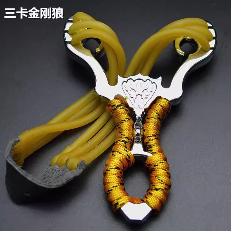 Three-Card Wolverine Slingshot High-Precision Card Ball Six-Strand Powerful Elastic Steel Ball Rubber Band Set for Adults Three-Card Wolverine Slingshot High-Precision Card Ball Six-Strand Powerful Elastic Steel Ball Rubber Band Set for Adults