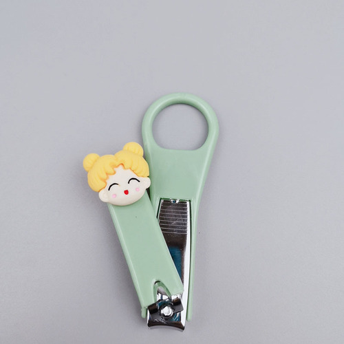 Creative cartoon foldable nail clipper, single adult splash-proof nail scissors, nail clippers, portable manicure knife