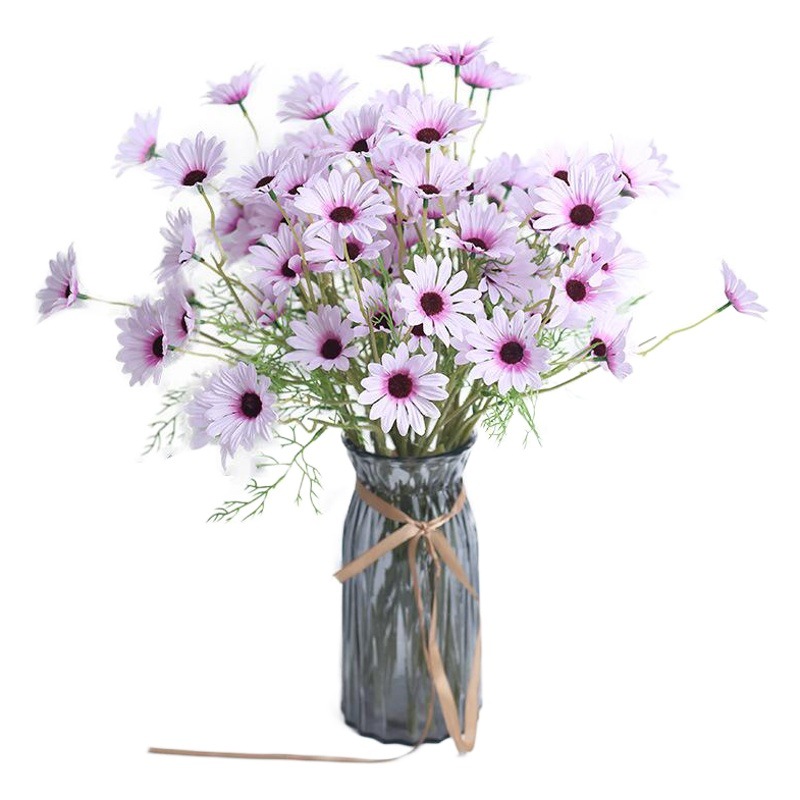 Flor de Margarita artificial crisantemo africano flor artificial Manzanilla arreglo floral crisantemo holandés fábrica de flores de seda al por mayor y al por menor