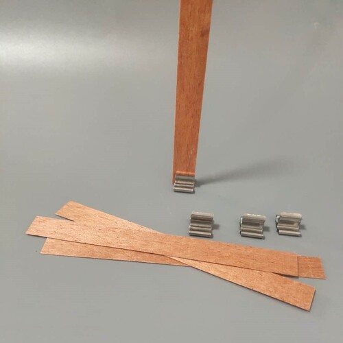 Factory direct supply wood chip candle wick aromatherapy candle wooden wood chip candle wick diy candle material wood wick