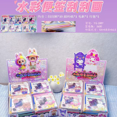 2元儿童卡通水彩便签刮刮画涂色套装幼儿园学生文创礼品玩具批发