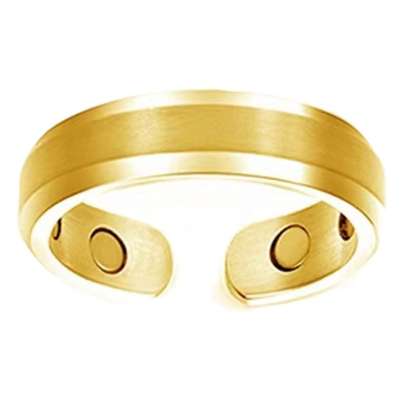 Wish AliExpress European and American best selling magnet couple alloy ring rose gold creative jewelry plating open ring