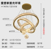 Ceiling lamp for country house for living room, rotating crystal pendant suitable for stairs, light luxury style