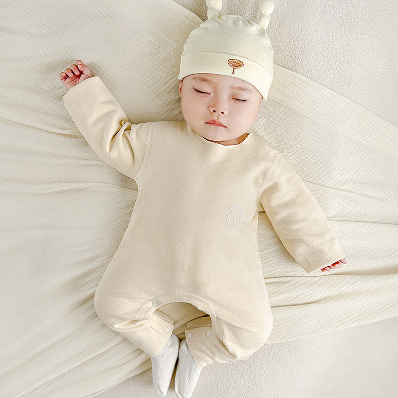 Baby overcoat otoño y invierno de primer año calentamiento pijamas apretados para niños, niñas y niños, ropa de bebé de luna llena image 11