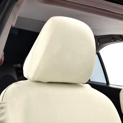 Car Headrest Case Thickened Universal Elastic Velvet Headrest Protective Cover Full Envelope Simple Installation Dust-proof Cap