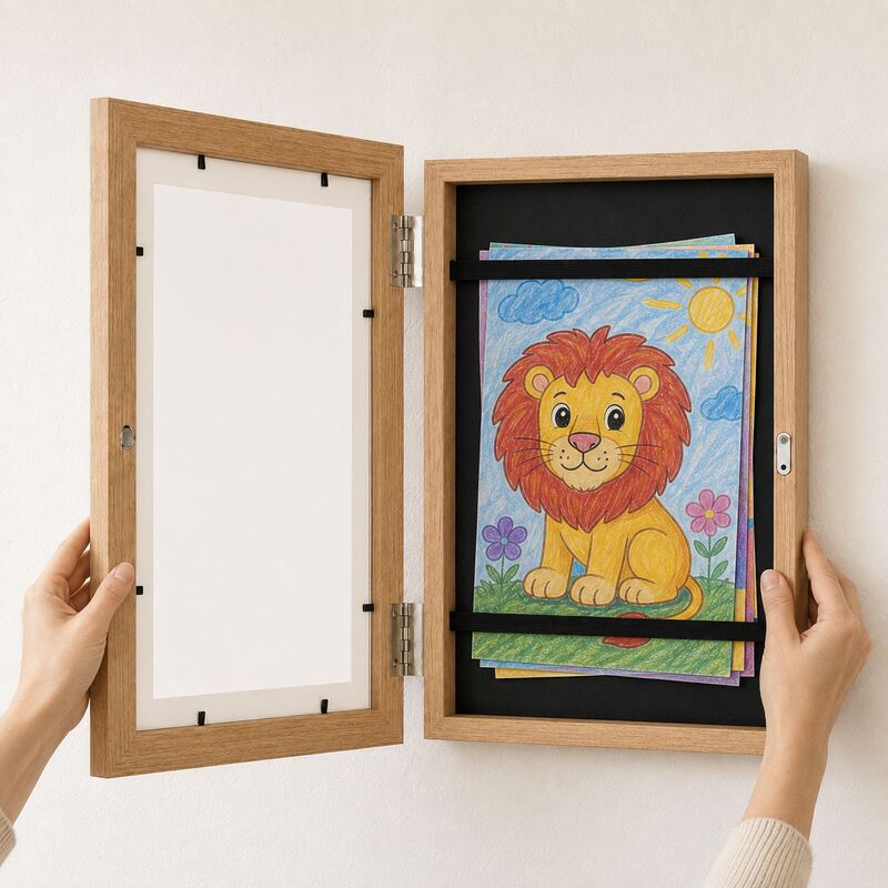 Magnetic Flip-Top Photo Frame KidsArtFrame, a cross-border bestseller, children's art picture frame, certificate and award display frame