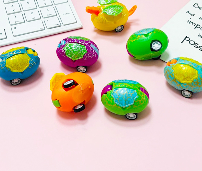 儿童玩具礼物恐龙蛋变形回力惯性车动物宝宝益智玩具地摊批发工厂