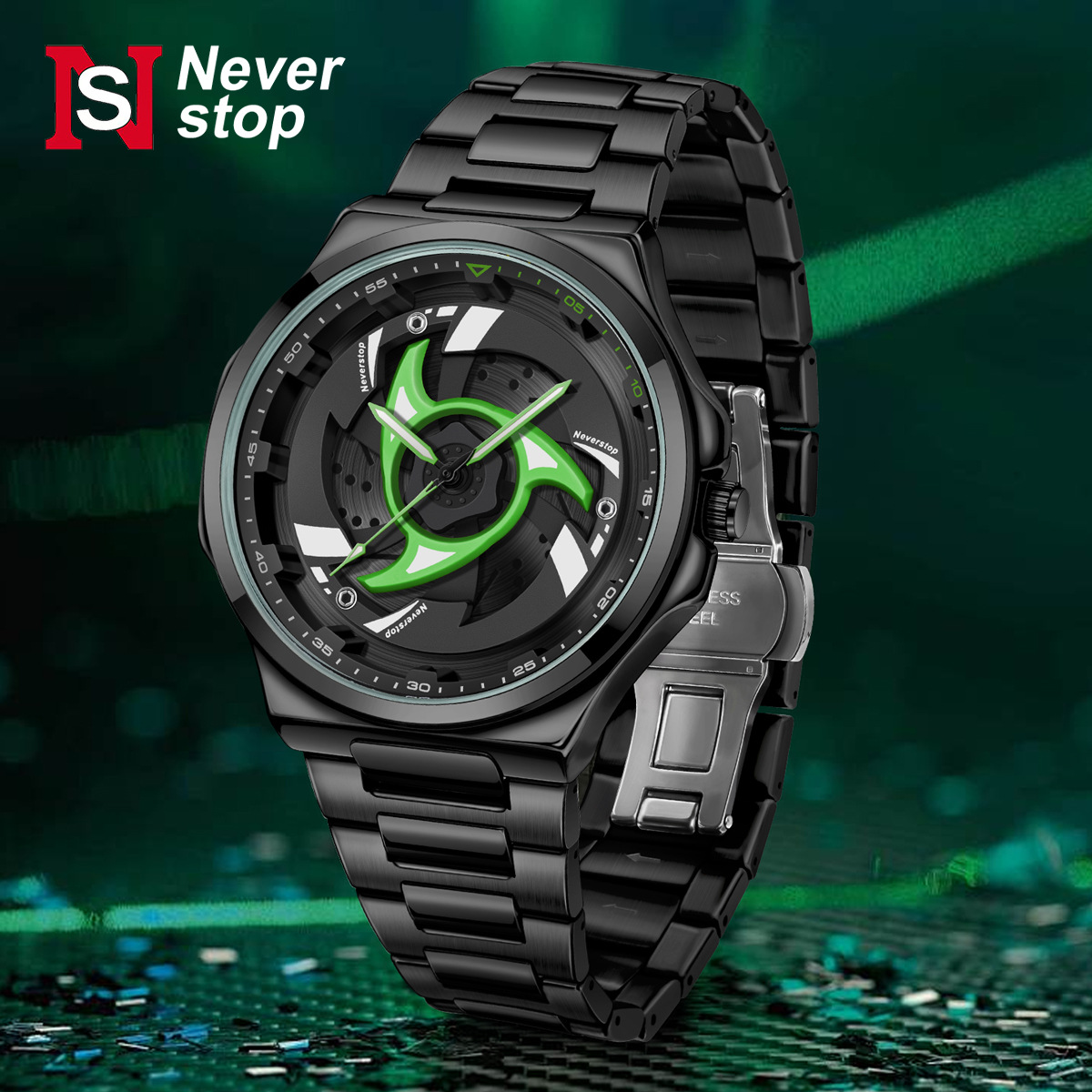 New Men's Rotating Watch Fashion Wristwatch Men's Watch Waterproof Quartz Watch Car Wheel Hub Men's Watch