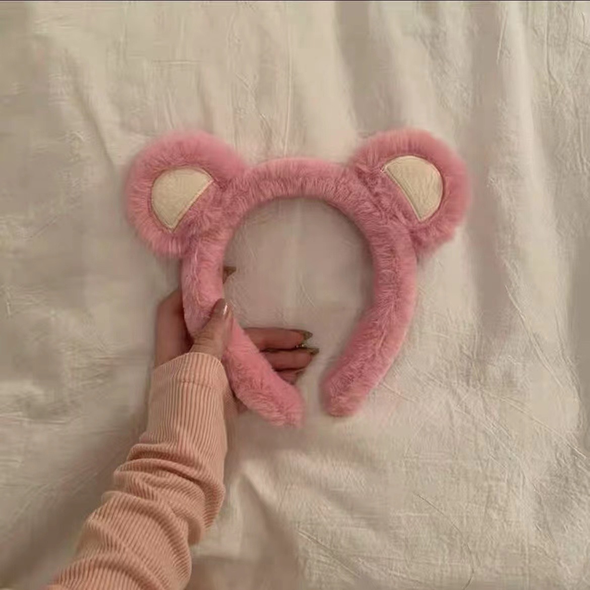 Dibujos Animados fresa oso diadema para las mujeres 2023 nuevo estilo cara lavado maquillaje especial diadema lindo felpa pelo banda diadema