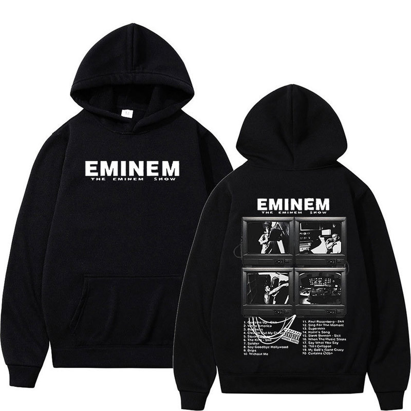 Rapper Eminem World Tour Sweatshirt Men's Fashion Fleece Pullover Unisex