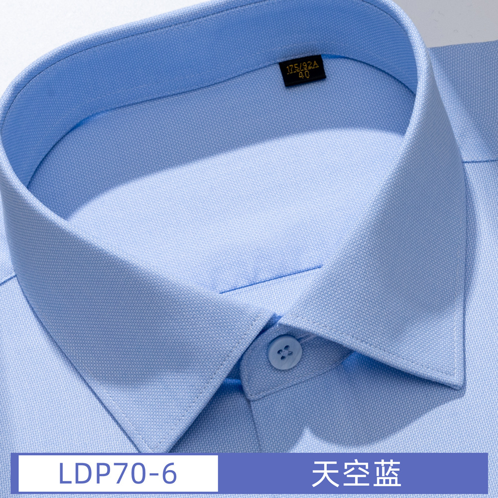 Ropa de seda de mora DP no planchar camisa de manga larga de los hombres de negocios de gama alta de lujo ligero camisa blanca de los hombres al por mayor