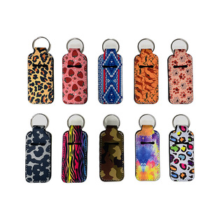 Spot Amazon Hot Selling Lipstick Set Heat Transfer Diving Material Lipstick Set Diving Material Lipstick Set Keychain Pendant