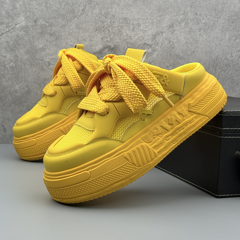 2026 Spring/Summer Outdoor Breathable Hollow Mesh Half-Slip Sneakers Versatile Casual Dad Shoes Men's Designer Shoes 2026 Spring/Summer Outdoor Breathable Hollow Mesh Half-Slip Sneakers Versatile Casual Dad Shoes Men's Designer Shoes