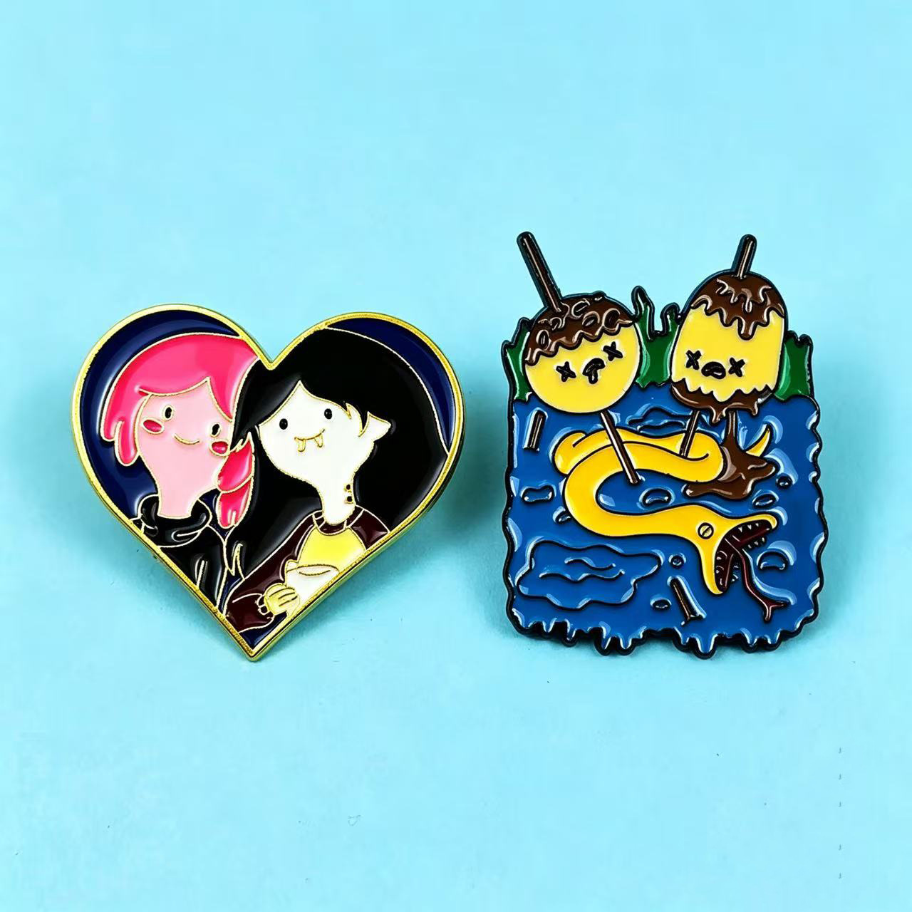 Broche de aleación con diseño de niña vampiro de dibujos animados, creativo, peculiar, en forma de serpiente, lindo y versátil, accesorio para bolsos, transfronterizo