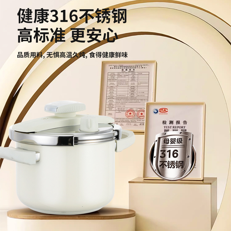 Hotelleria de alta presión doméstica de acero inoxidable 316L, horno electromagnético de gas a prueba de explosiones, pequeña olla a presión