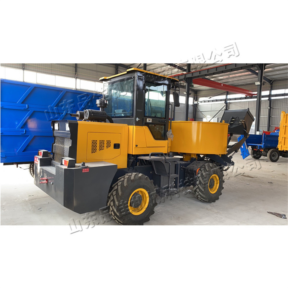 自上料平口搅拌车 水泥罐朝天锅搅拌一体机 建筑工程液压翻斗车