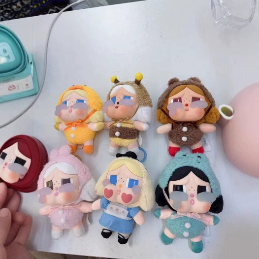 POPMART Pop Mart CRYBABY Tears Factory Series Glue-Elastic Face Plush Blind Box Crying Baby Pendant Peripheral