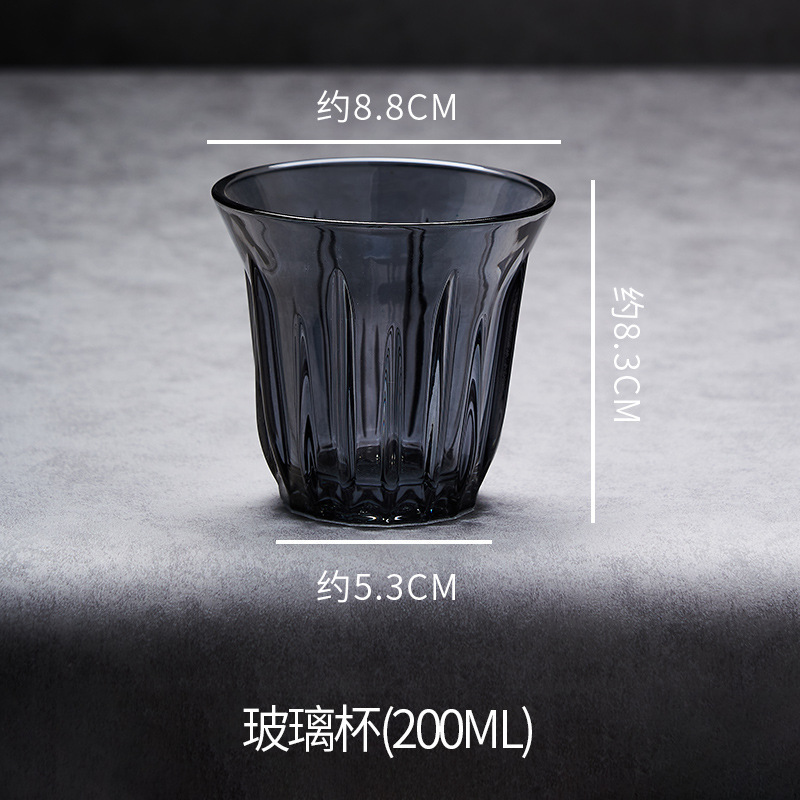 Taza de café pintada vidrio templado pintado a mano bombarderos americanos coloridos retrógrados transparentes sucios Latte Australia