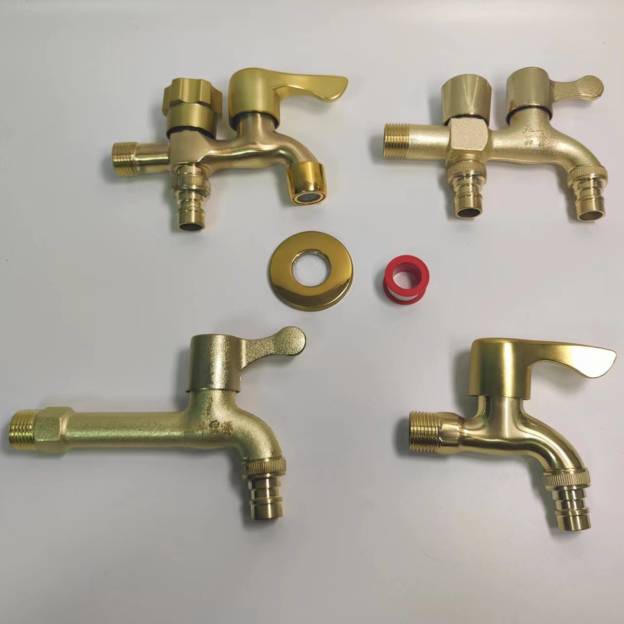 Double switch imitation copper washing machine faucet home universal 4 points extra thick thick switch long extended faucet