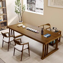2023新款实木茶桌一体两用新中式简约办公喝茶桌椅组合泡茶几套装