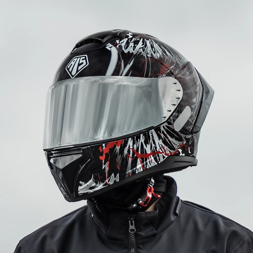 Casco Lion masculino motocicleta casco completo locomotora de defensa femenina cuatro estaciones casco de montaje universal 3C certificado gran cola